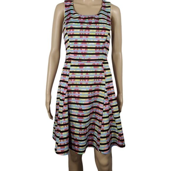My Michelle Multicolor Striped Skater Dress - Picture 2 of 15